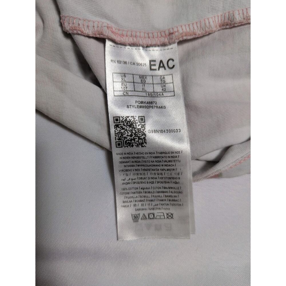 Guess Los Angeles Retro Pink White Striped Long Sleeve Shirt Unisex Mens Sz XL - Picture 6 of 8